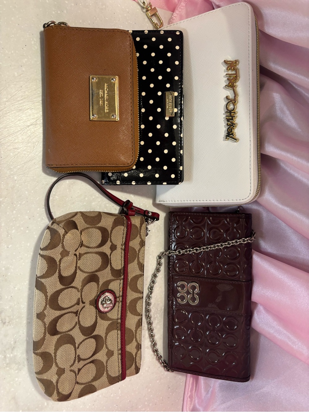 PROJECT LOT of designer wallets   Coach,MK,Kate Spade,Betsy Johnson